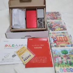 動作確認済み★ニンテンドー3DS メタリックレッド　ソフト４本おまけ付き