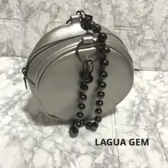 ♦︎LAGUAGEM ラグアジェム　ラウドバッグ　大粒ビーズストラップ　丸　シルバのサムネイル