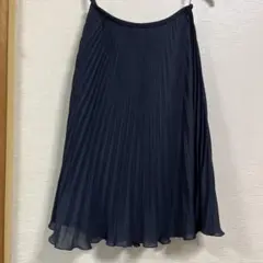プリーツスカート 膝丈