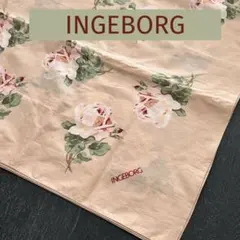 INGEBORG インゲボルク　コットン　花柄スカーフ ベージュ　大判のサムネイル