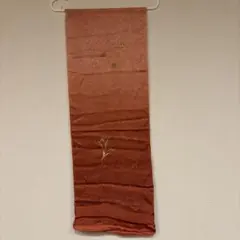 赤系の花刺繍 帯揚げ