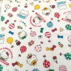 絶盤☆平成 レトロ 当時 ハローキティ お花 生地 はぎれ 布 まとめ売り！