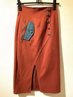 【レディアゼル/REDYAZEL】配色ポケットスリットタイトスカート