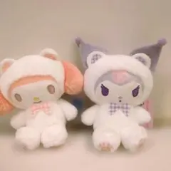 サンリオキャラクターズ　チェックベアちょいデカマスコット　マイメロ　クロミ