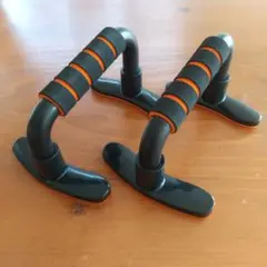 プッシュアップバー 黒とオレンジ 2個セット 筋トレ トレーニング