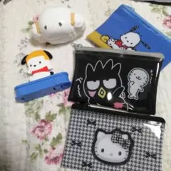 サンリオキャラクター小型ポーチ３点マスコット2個セット