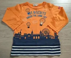Hot Biscuits 90サイズ 　長袖Tシャツ　オレンジ