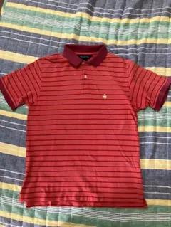 BROOKS BROTHERS赤 ストライプ ポロシャツ　US Sサイズ