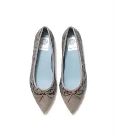 エマフランシス チャコールグレー フラットシューズ 24cm