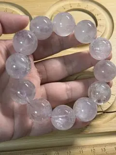 全粒天然虹✨ ピンクアゼツライト 天然石 ブレスレット ピンクアイリス 