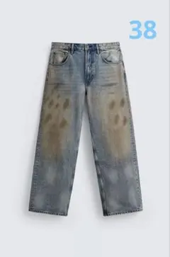 ZARA ヴィンテージ加工 バギーフィットジーンズ