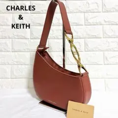 チャールズアンドキース ショルダーバッグ モカ タグ付き 未使用品 