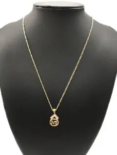 ニナリッチ NINARICCI ロゴ ネックレス石付きゴールド系チェーン42cm