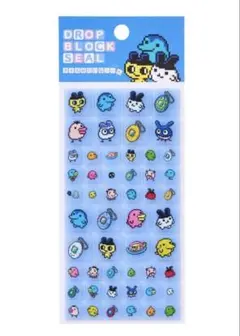 【おまとめ可】ドロップ ブロック シール　タイル シール　たまごっち　ブルー