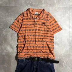 90s PIKO 総柄border polo shirt s/s archiveのサムネイル