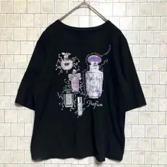 Sucre et Fleurs ブラック　Tシャツ M〜L対応　綿100%