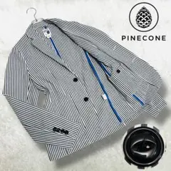 美品 PINECONE テーラードジャケット シアサッカー 洗える USA製 M