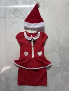 クリスマス　ワンピース　サンタ帽子セット