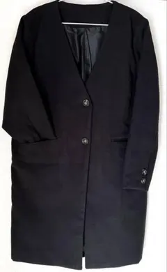 ‼️大幅値下げ‼️ブラック ノーカラーコート LL