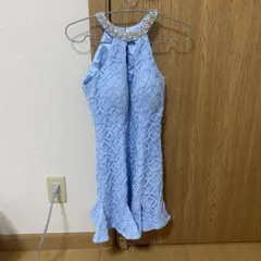 ROBE de FLEURS フレアミニドレス (fm3797) Blue XS