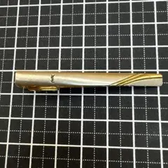 YSL イヴサンローラン タイピン シルバー ゴールド マット ロゴ 刻印