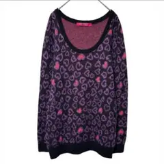 【DOLLY GIRL BY ANNA SUI】長袖セーター ハート柄 (M)のサムネイル
