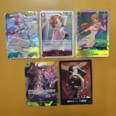 ワンピースカード　ヒロインズエディション他　5枚