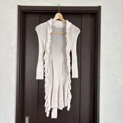【cloche 】フリル ロングカーディガン 七分袖のサムネイル