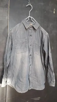 US古着 OLDNAVY　ヘリンボーンストライプ デニムシャツ