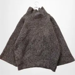 ノアール ハイネックオーバーサイズニット セーター 洗える ラグランスリーブ
