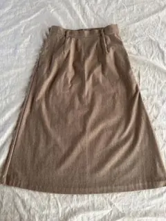 MUJI無印良品ストレッチ起毛フレア スカート 婦人S・モカブラウン