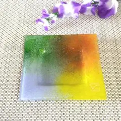 murano vinciprova ムラーノガラス スクエアプレート　皿　未使用