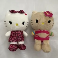 ハローキティ XOXOギャル 平成ギャル マスコット ぬいぐるみ 2개 세트