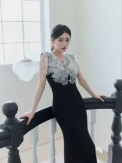 polaura ポローラ レースフリルニットワンピース - メルカリ
