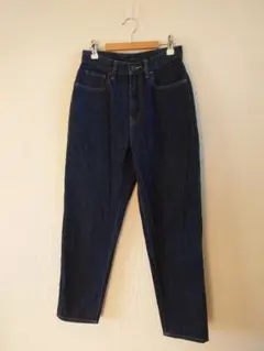 UNIQLO ユニクロ ペグトップハイライズジーンズ デニム ダークブルー 24