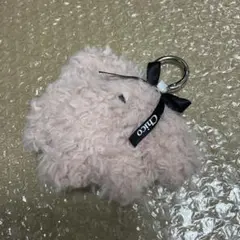 CHICO チャーム ピンク ファー アニマル リボン キーホルダー モコモコ