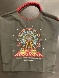 ボールアンドチェーン　エコバッグ　Mサイズ　グレー　観覧車
