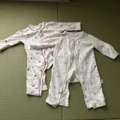 双子　長袖ロンパース