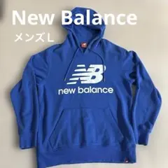 New Balance プルオーバーパーカー ブルー