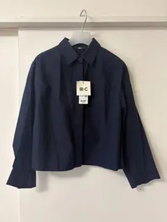 ユニクロ　UNIQLO C コットンコクーンシャツ　ネイビー　Ｌサイズ　未使用