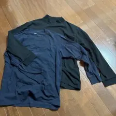 長袖シャツ　黒　ネイビー　Lサイズ　2枚セット　ロンT