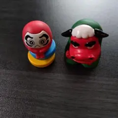 ガチャガチャ　まちぼうけ　郷土みやげ 獅子舞・だるま落としセット