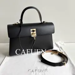 未使用級✨カフネ　スタンスバッグ　ハンド　ショルダー　2way ゴールド金具　黒 未使用級✨カフネ スタンスバッグ ハンド ショルダー 2way