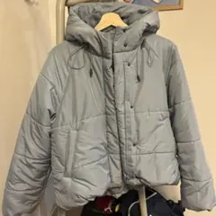 NICE CLAUPフード付ライトブルー　ダウンジャケット