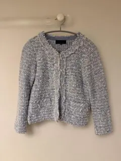 UNTITLED ツイードフリンジカーディガンジャケット サイズ2
