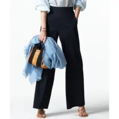 ウエストゴム ワイドパンツ