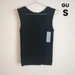 GU リブニットスクエアネックタンクトップ