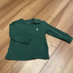 ポロ ラルフローレンダークグリーン 長袖Tシャツ 12M