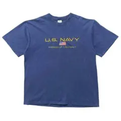 古着 USA製 90S U.S. NAVY 海軍 ヴィンテージ Tシャツ 刺繍のサムネイル