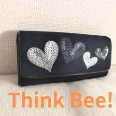 Think Bee!　スパンコール　ロックハート　長財布のサムネイル